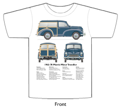Morris Minor Traveller 1965-70 T-shirt Front